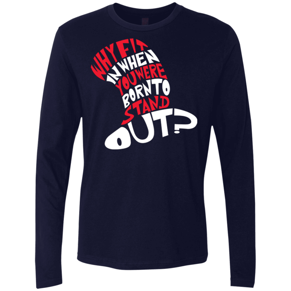 T-Shirts Midnight Navy / Small Cat In The Hat Men's Premium Long Sleeve