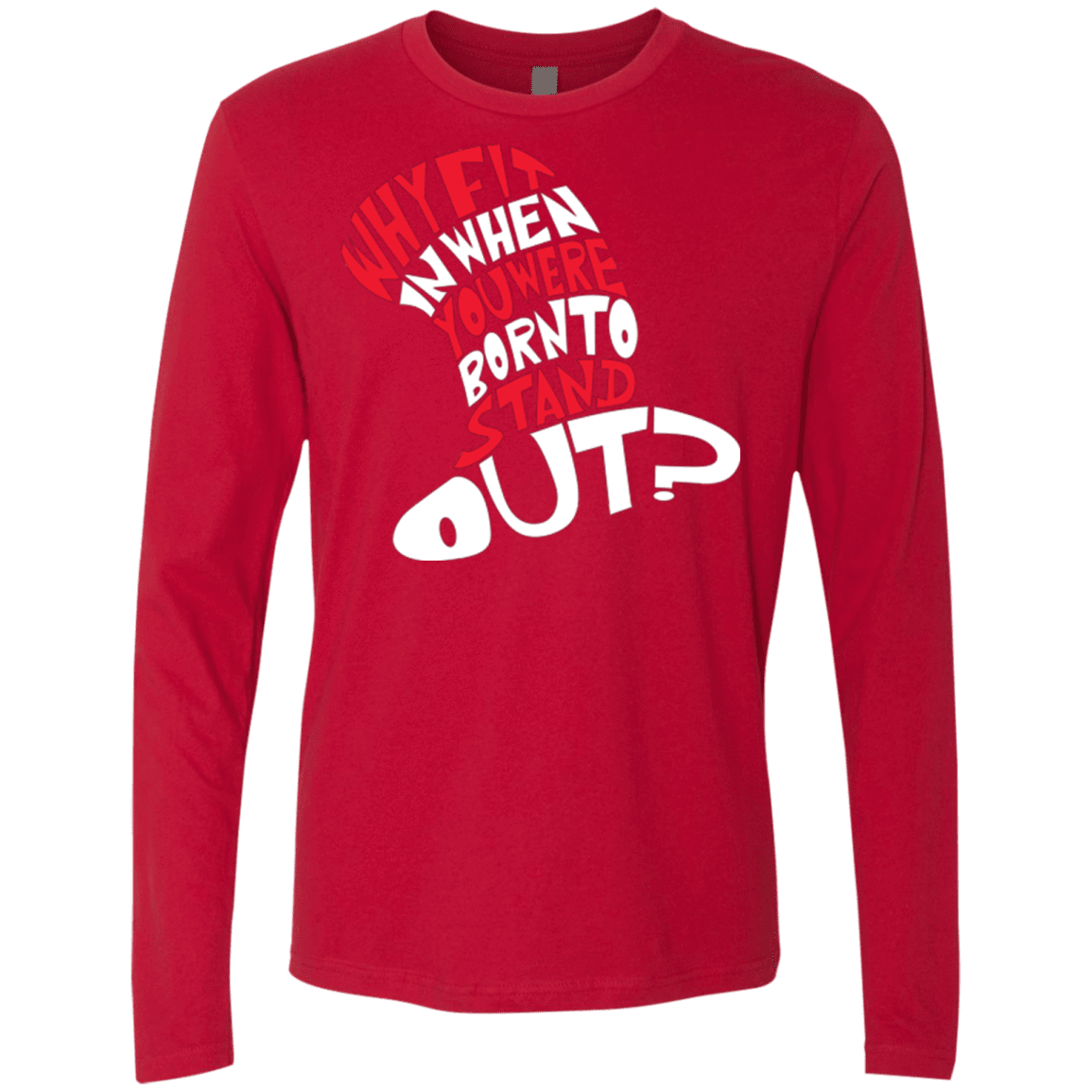 T-Shirts Red / Small Cat In The Hat Men's Premium Long Sleeve