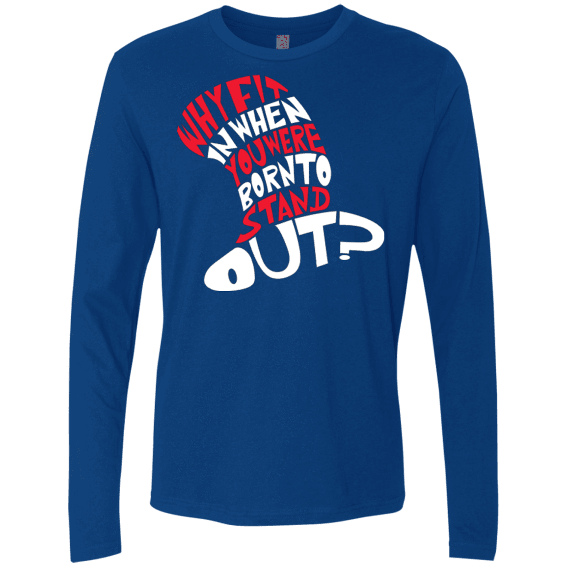 T-Shirts Royal / Small Cat In The Hat Men's Premium Long Sleeve