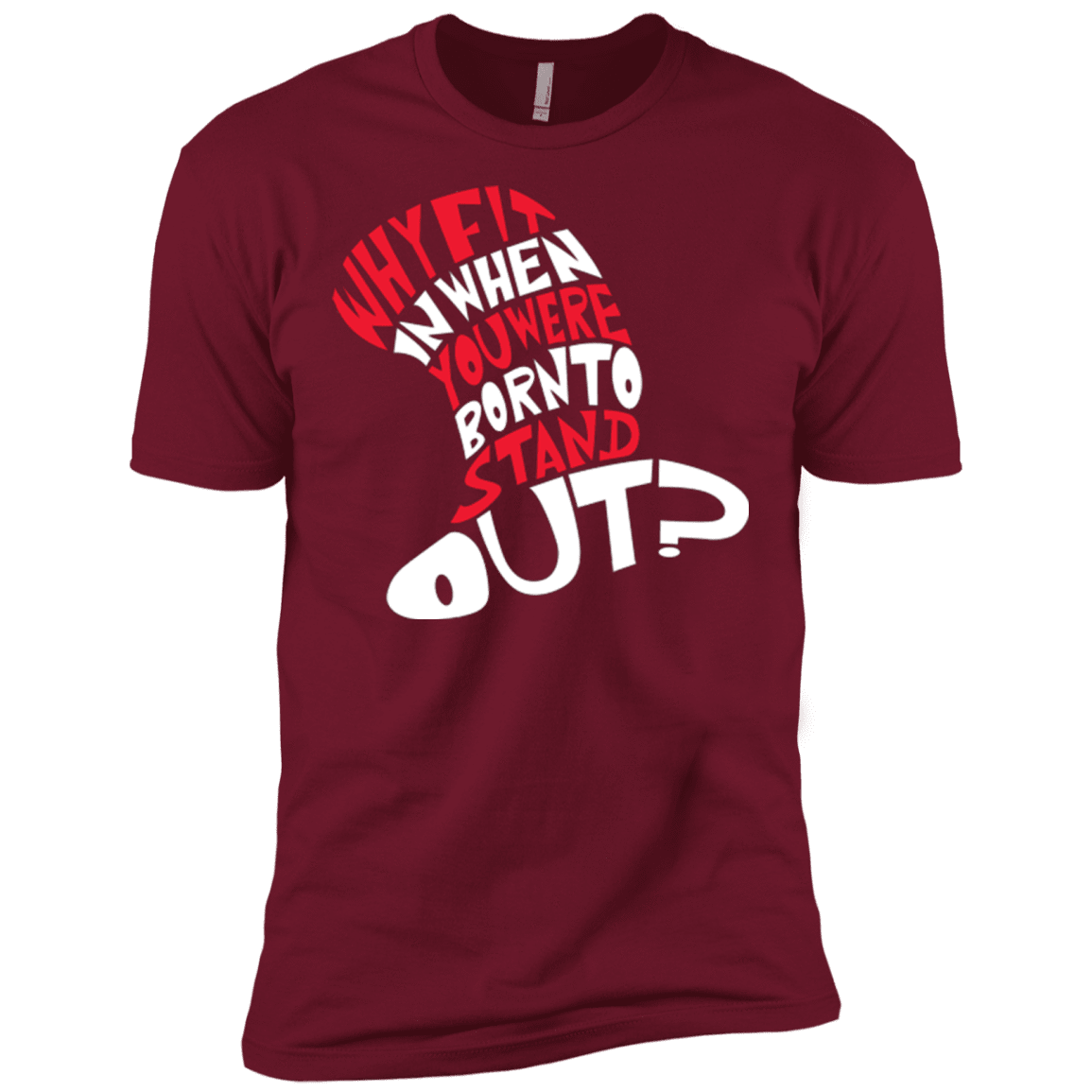 T-Shirts Cardinal / X-Small Cat In The Hat Men's Premium T-Shirt