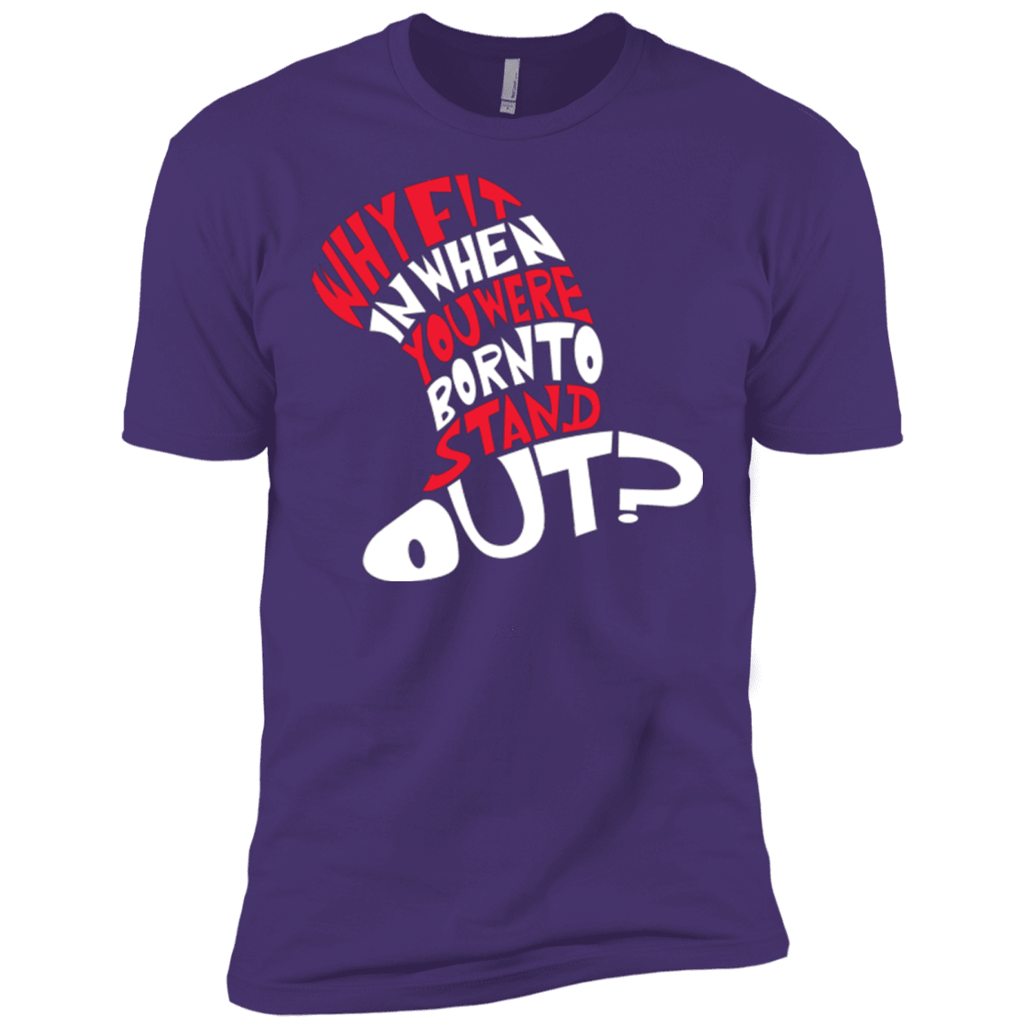 T-Shirts Purple / X-Small Cat In The Hat Men's Premium T-Shirt