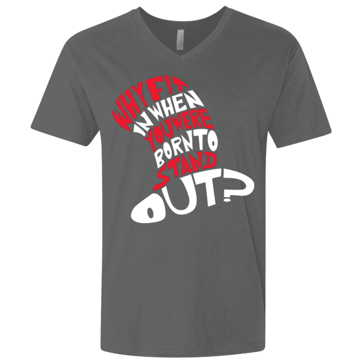T-Shirts Heavy Metal / X-Small Cat In The Hat Men's Premium V-Neck