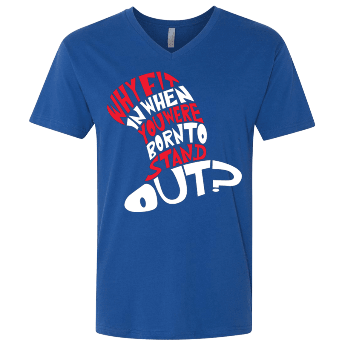 T-Shirts Royal / X-Small Cat In The Hat Men's Premium V-Neck