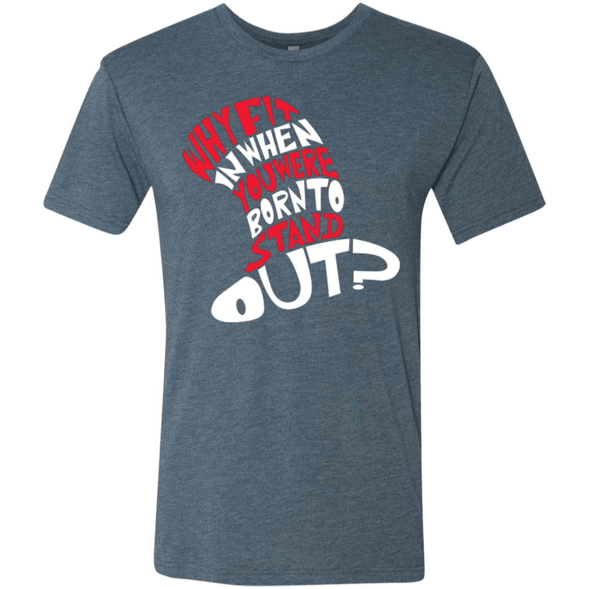 T-Shirts Indigo / Small Cat In The Hat Men's Triblend T-Shirt