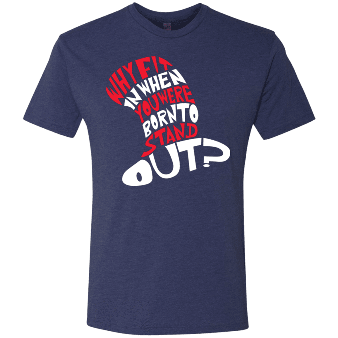 T-Shirts Vintage Navy / Small Cat In The Hat Men's Triblend T-Shirt