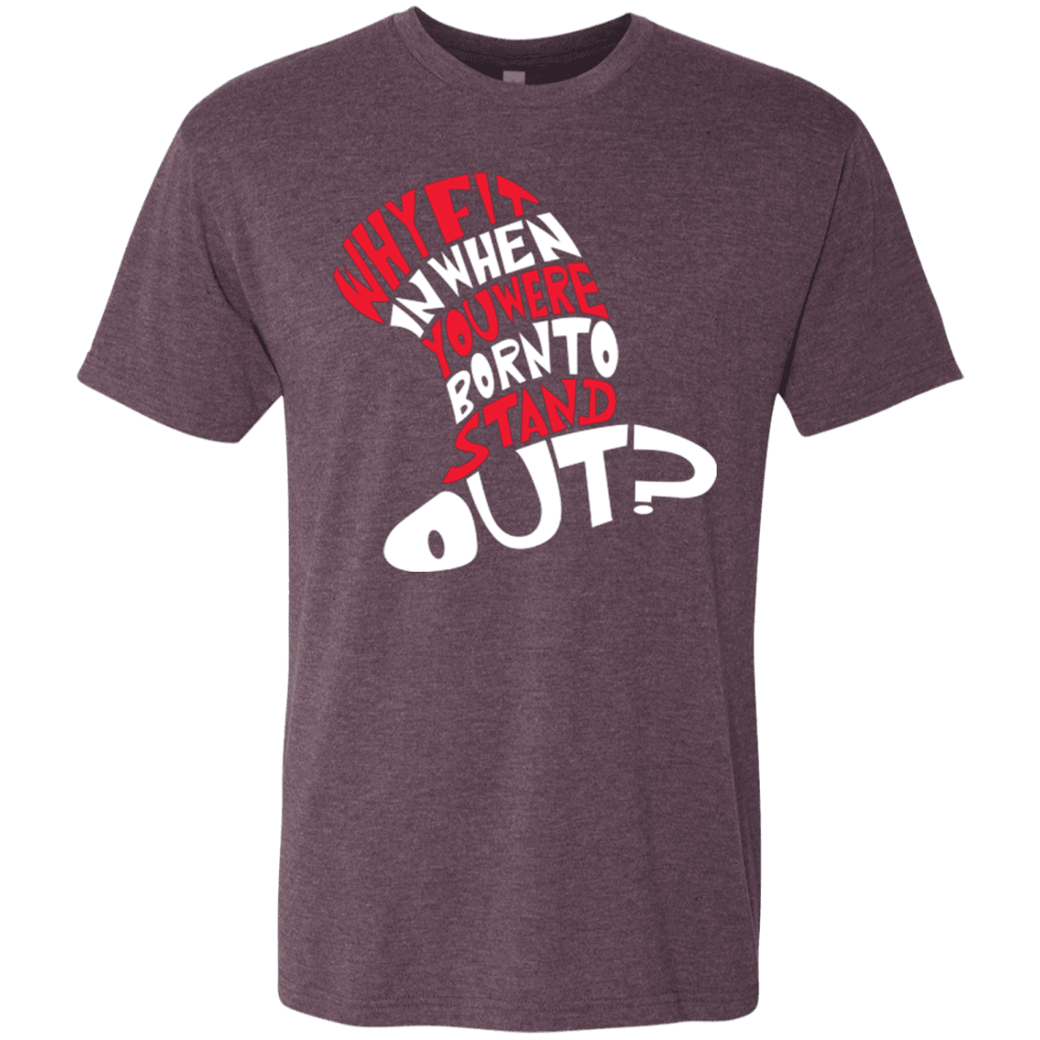 T-Shirts Vintage Purple / Small Cat In The Hat Men's Triblend T-Shirt