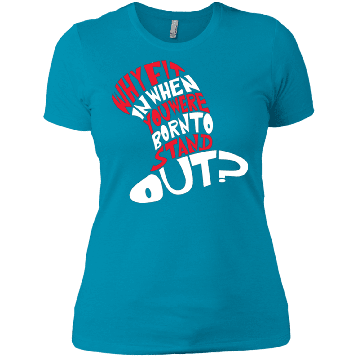 T-Shirts Turquoise / X-Small Cat In The Hat Women's Premium T-Shirt