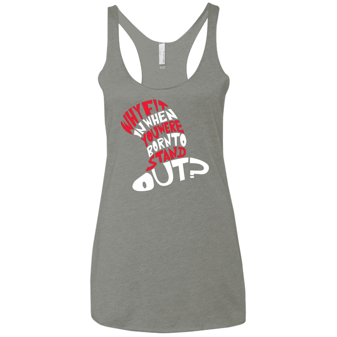 T-Shirts Venetian Grey / X-Small Cat In The Hat Women's Triblend Racerback Tank