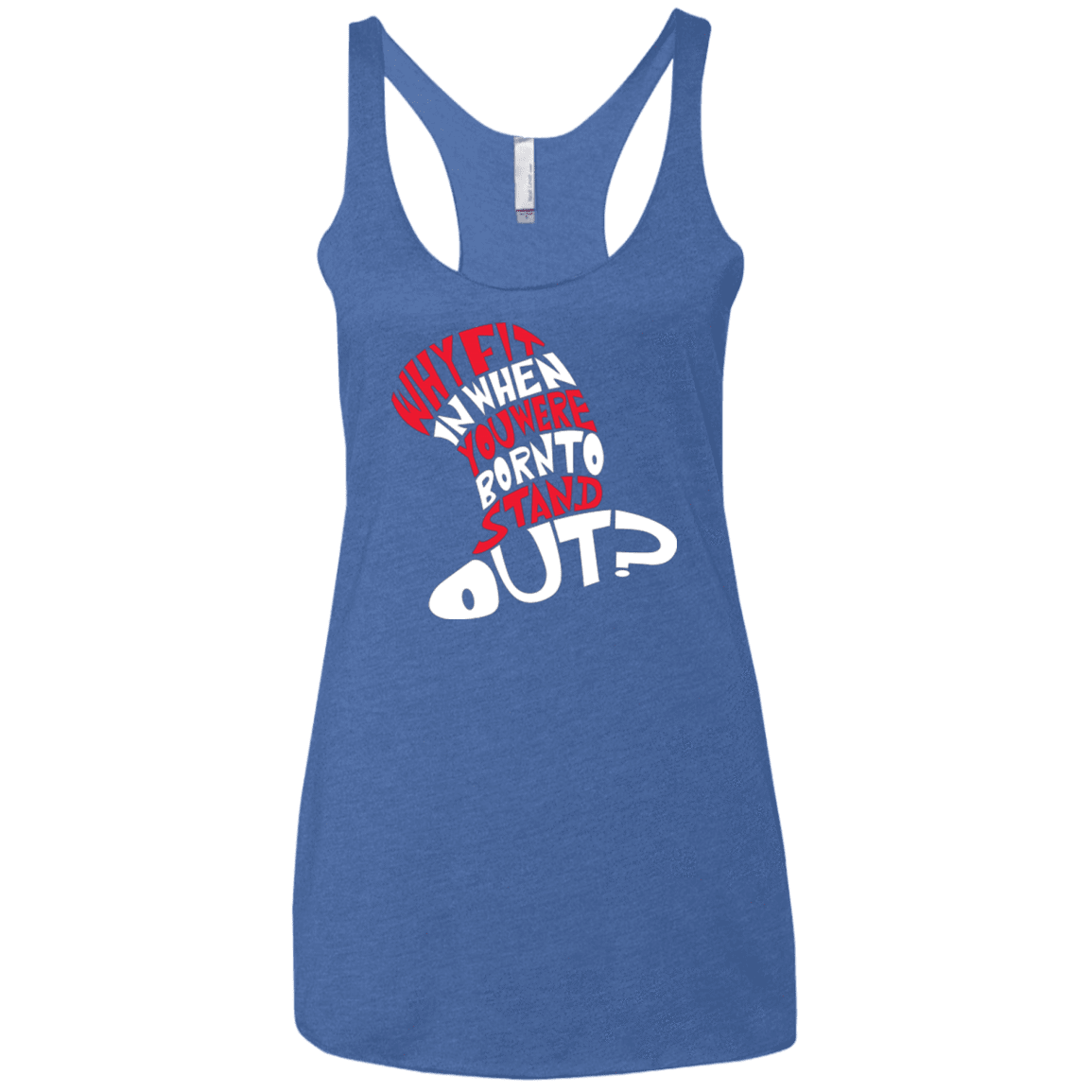 T-Shirts Vintage Royal / X-Small Cat In The Hat Women's Triblend Racerback Tank