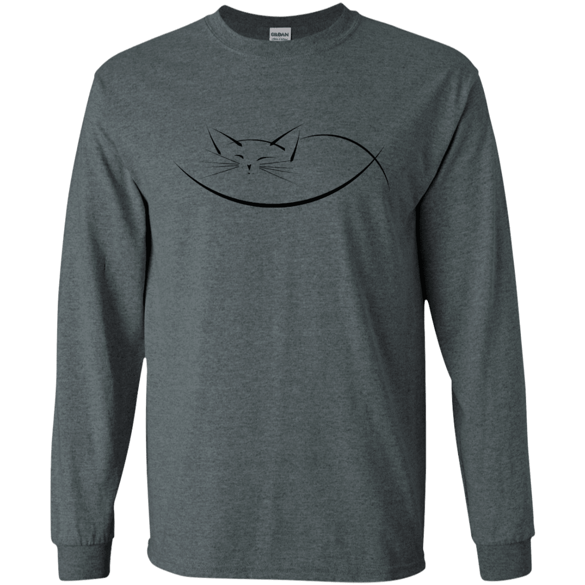 T-Shirts Dark Heather / S Cat Nap Men's Long Sleeve T-Shirt