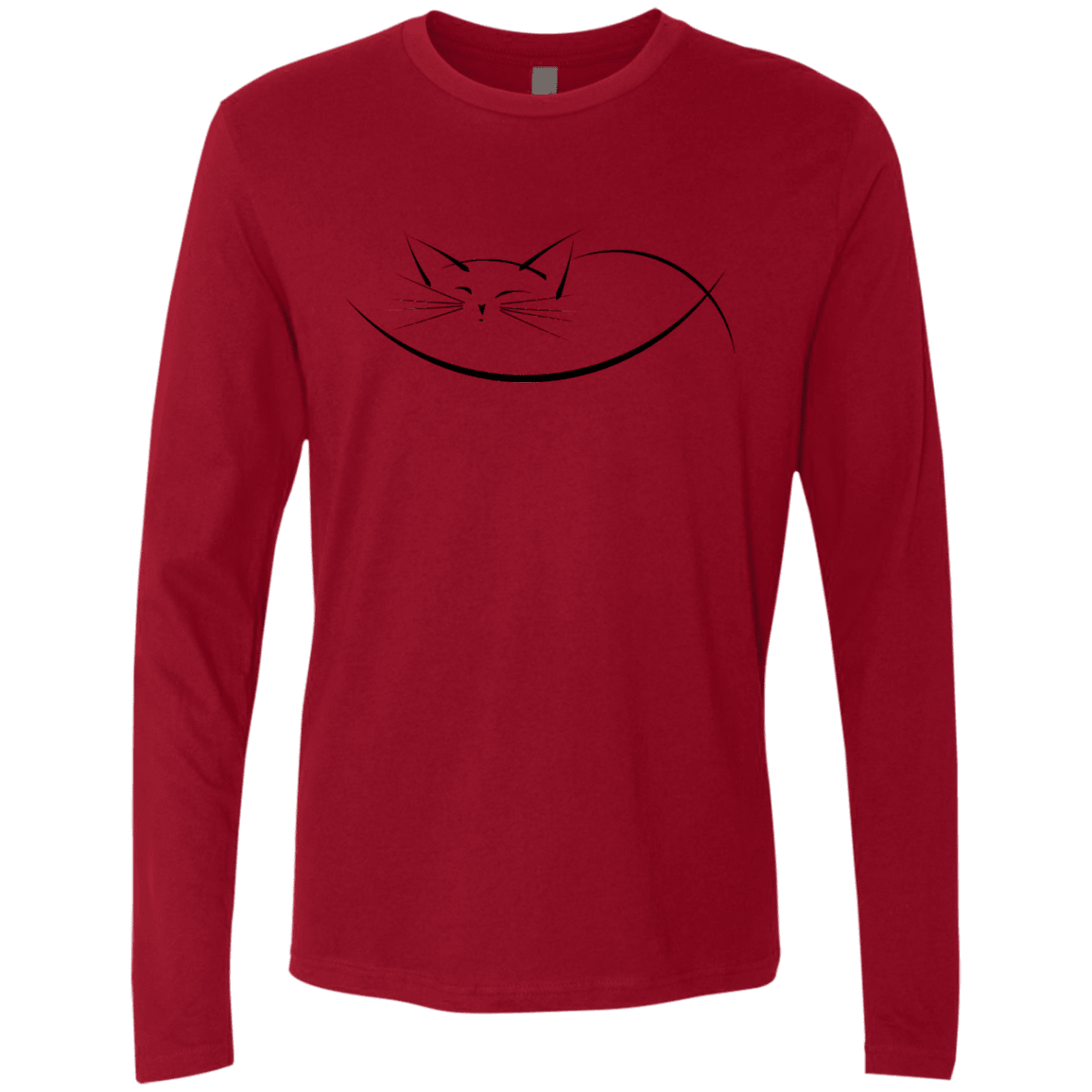 T-Shirts Cardinal / S Cat Nap Men's Premium Long Sleeve