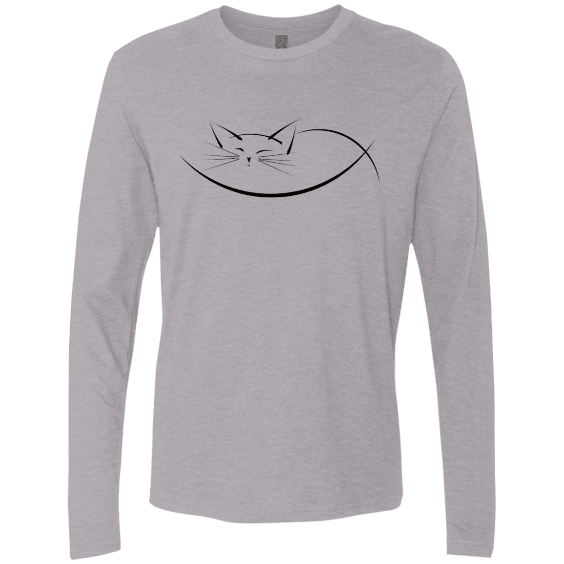 T-Shirts Heather Grey / S Cat Nap Men's Premium Long Sleeve