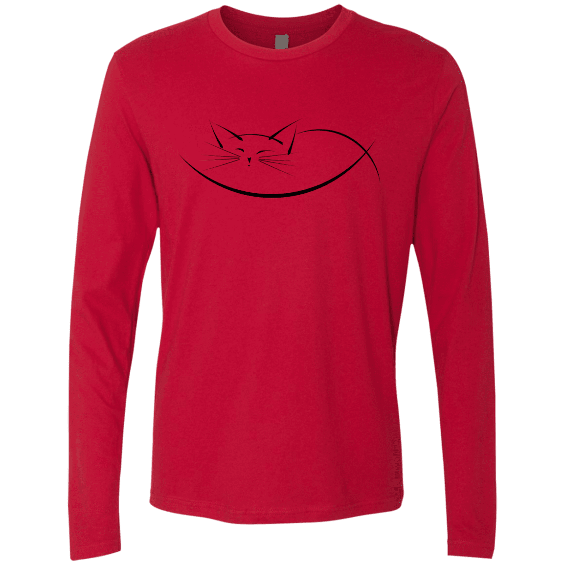 T-Shirts Red / S Cat Nap Men's Premium Long Sleeve