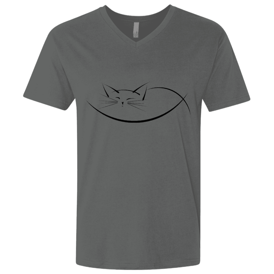 T-Shirts Heavy Metal / X-Small Cat Nap Men's Premium V-Neck