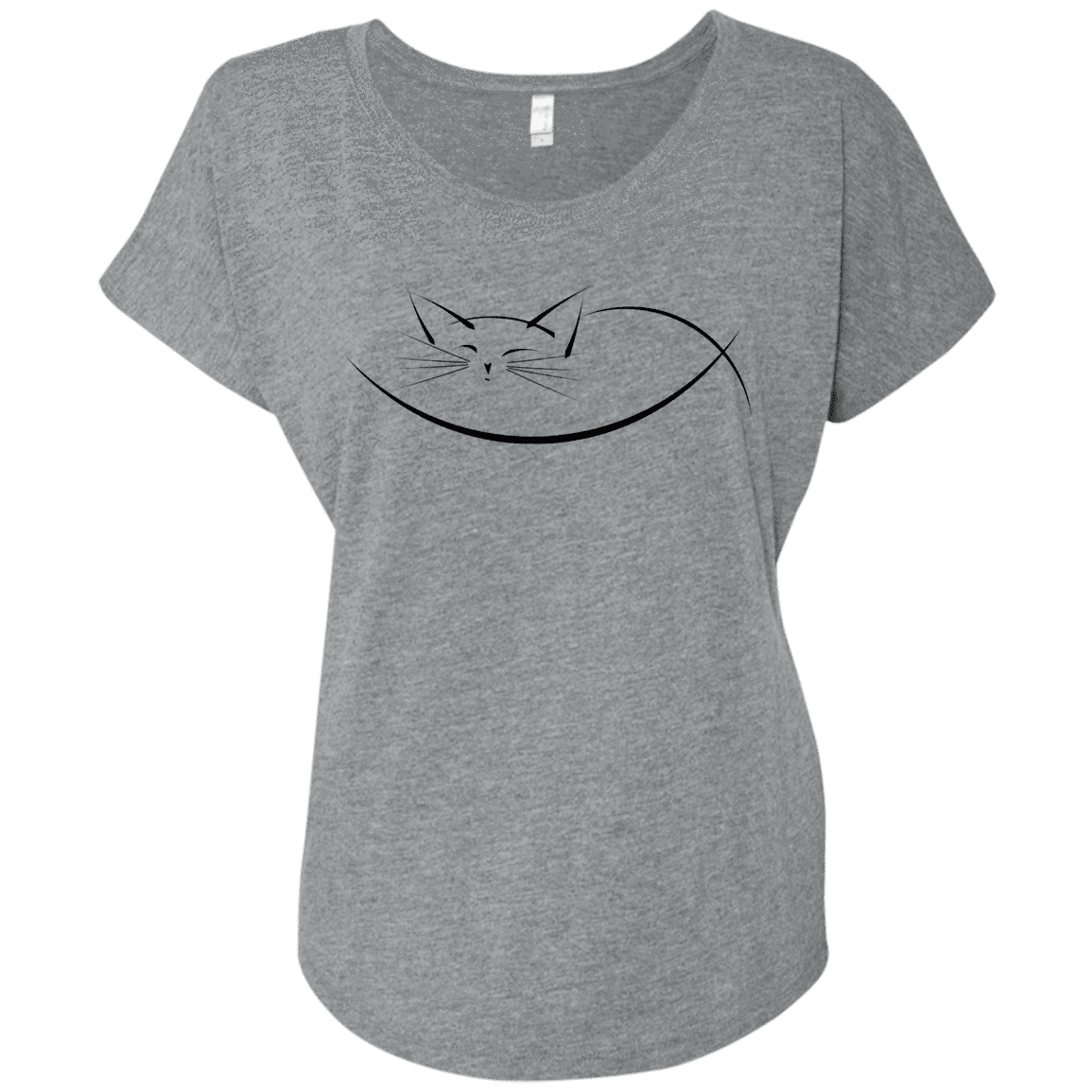 T-Shirts Premium Heather / X-Small Cat Nap Triblend Dolman Sleeve