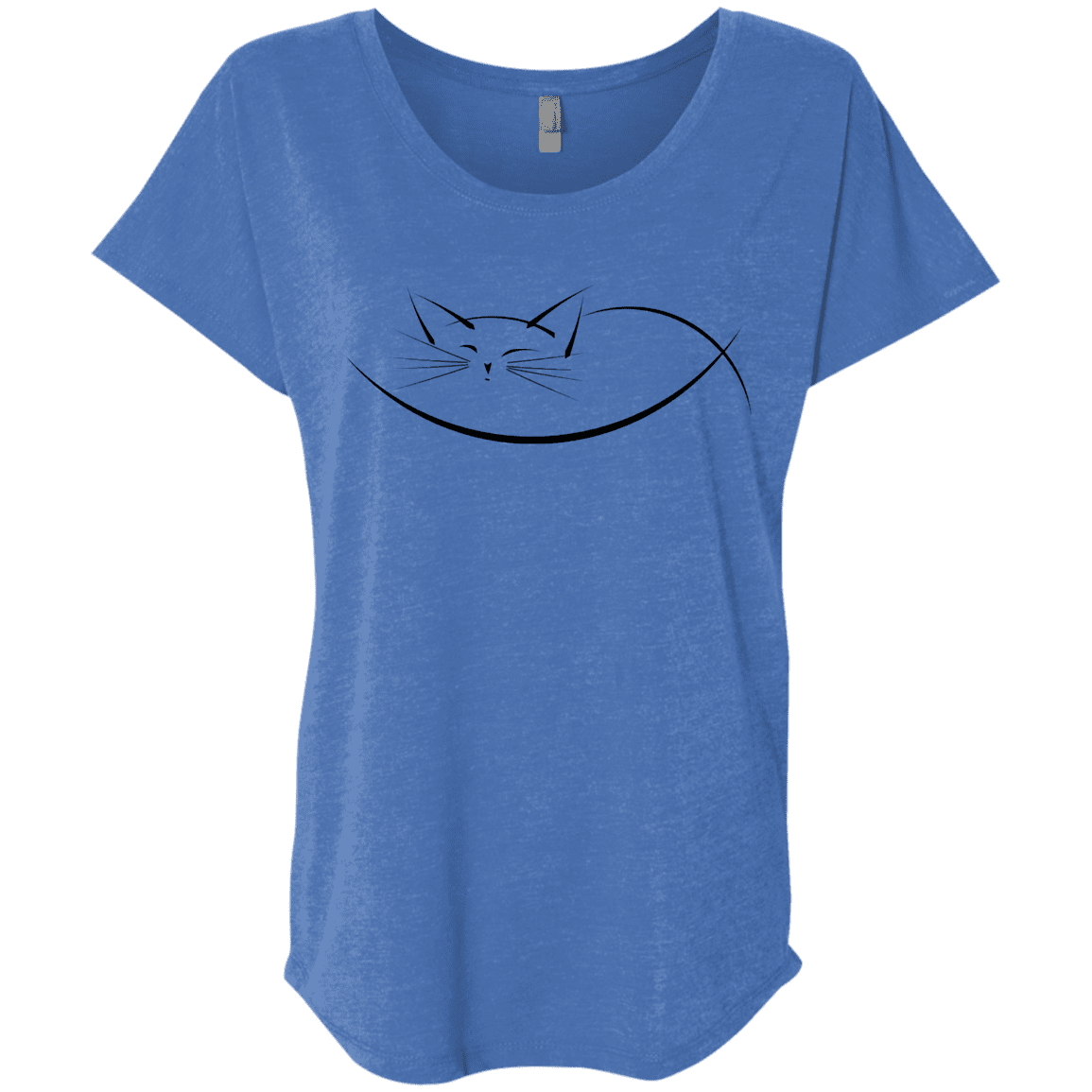 T-Shirts Vintage Royal / X-Small Cat Nap Triblend Dolman Sleeve