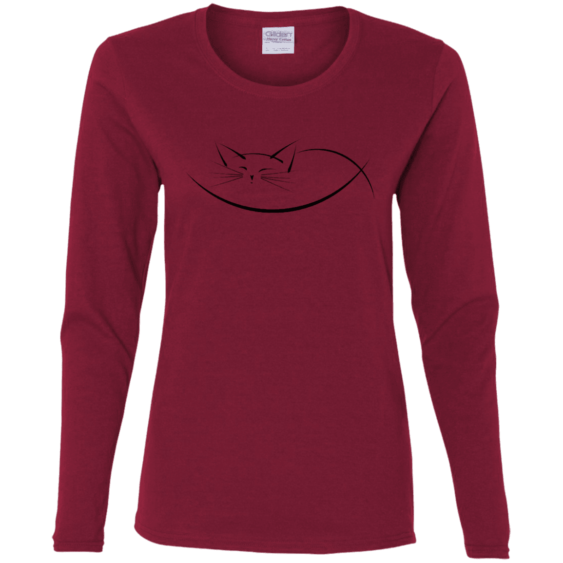 T-Shirts Cardinal / S Cat Nap Women's Long Sleeve T-Shirt