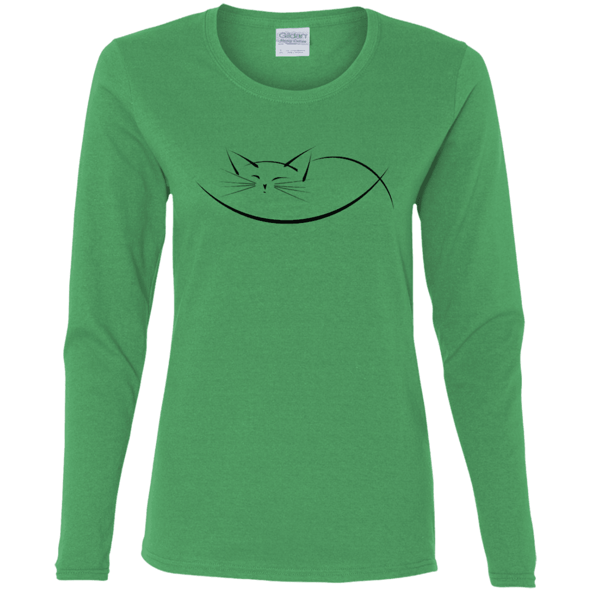 T-Shirts Irish Green / S Cat Nap Women's Long Sleeve T-Shirt