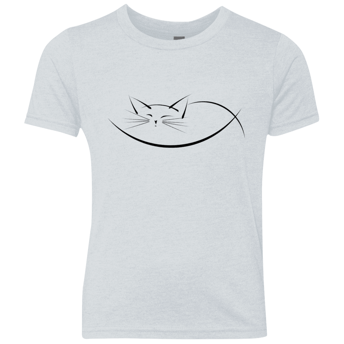 T-Shirts Heather White / YXS Cat Nap Youth Triblend T-Shirt