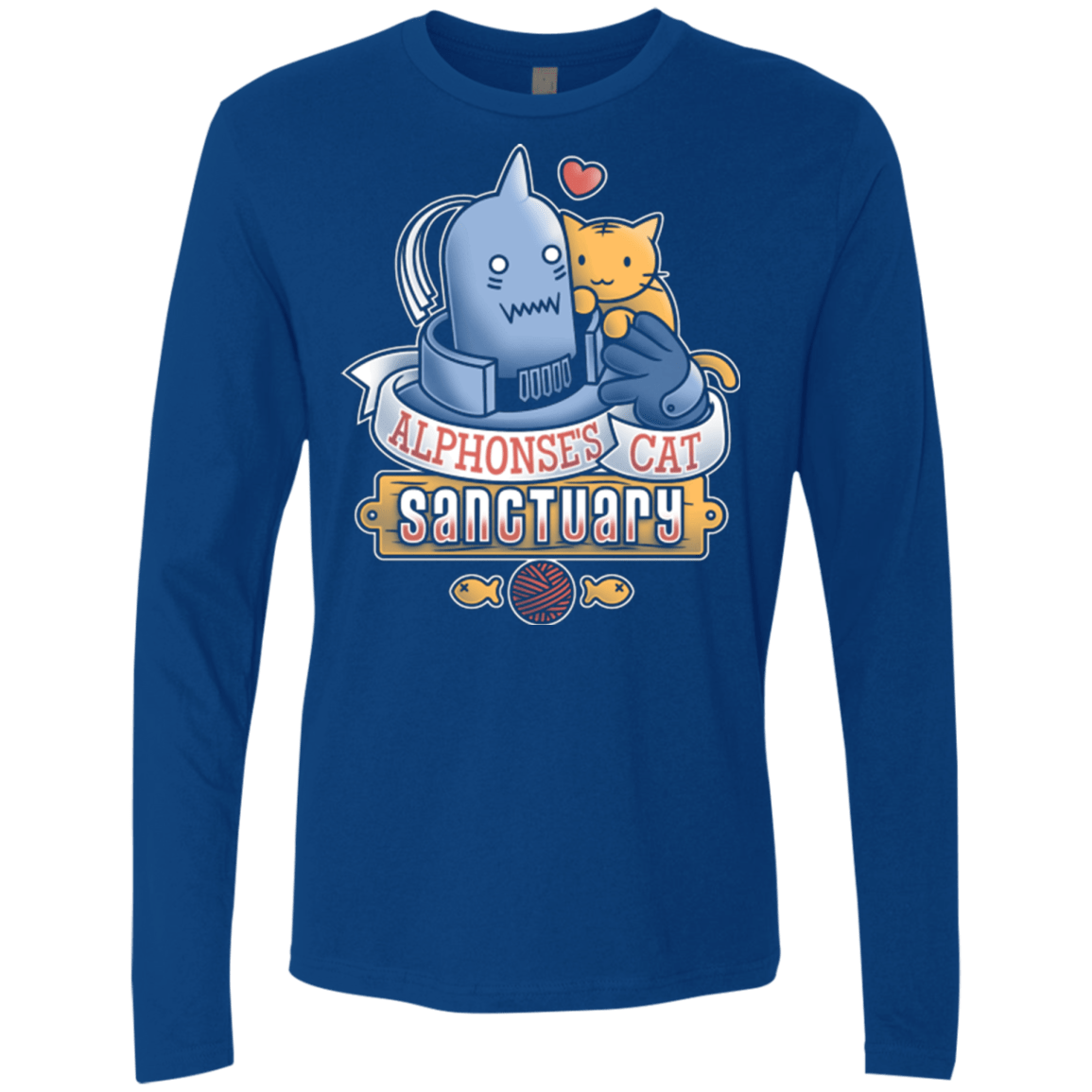 T-Shirts Royal / Small CAT SANCTUARY Men's Premium Long Sleeve