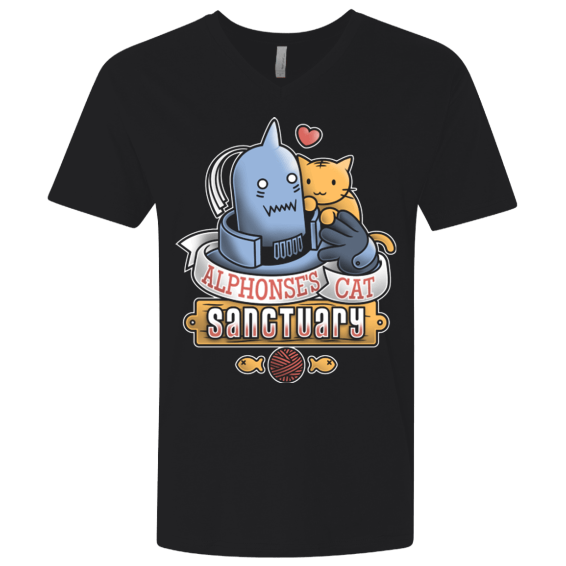 T-Shirts Black / X-Small CAT SANCTUARY Men's Premium V-Neck
