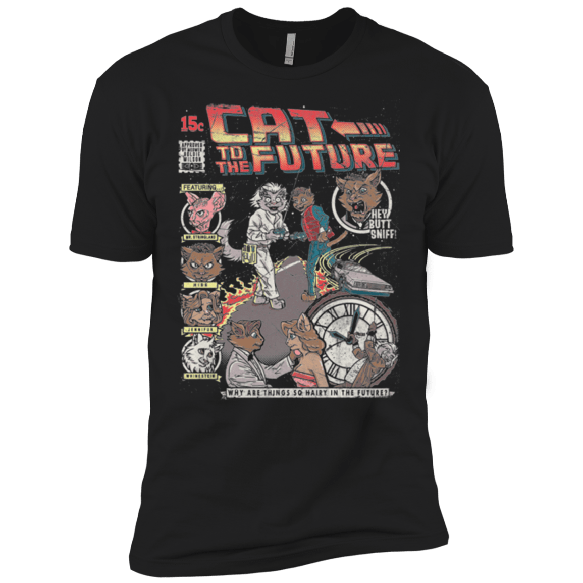 T-Shirts Black / X-Small CAT TO THE FUTURE Men's Premium T-Shirt