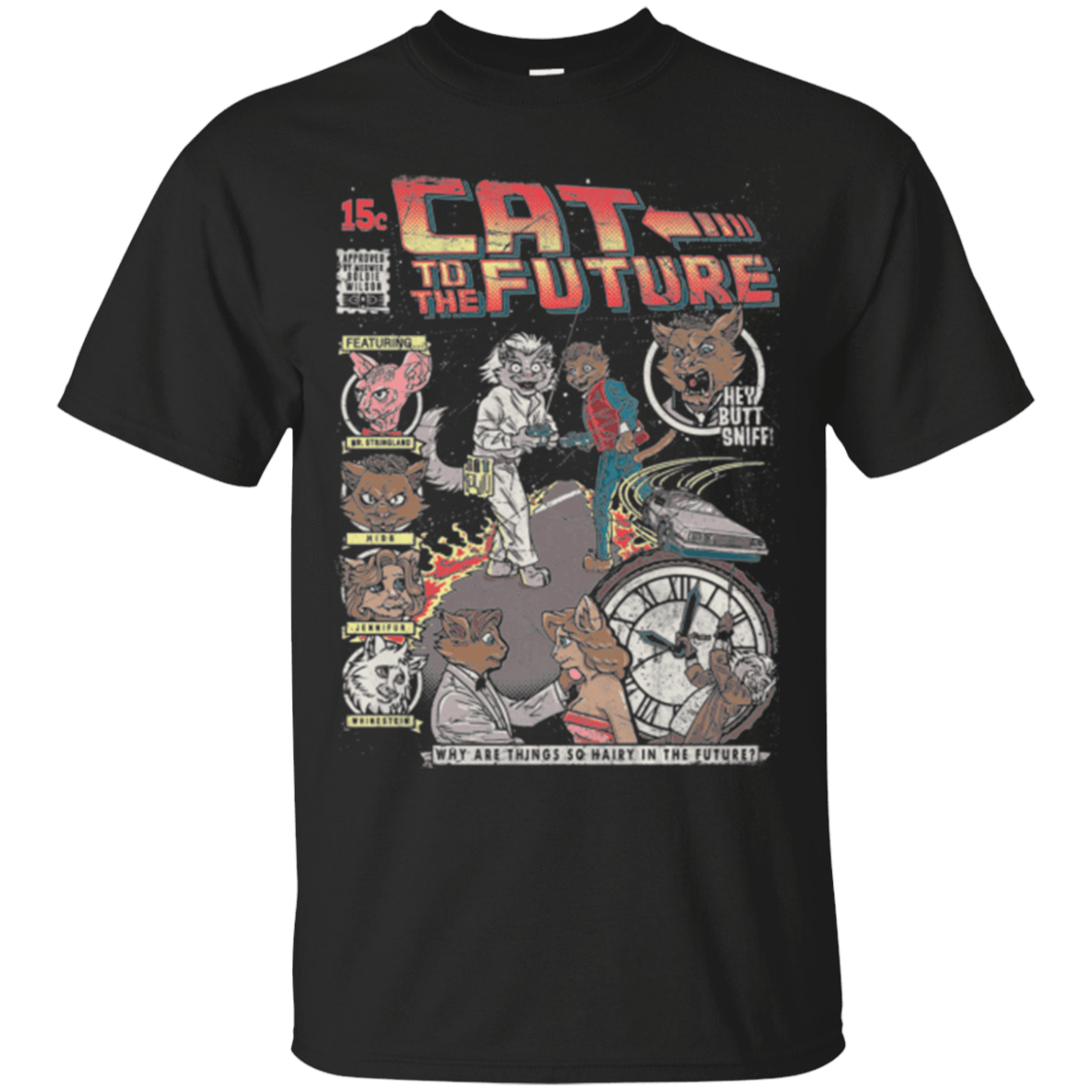 T-Shirts Black / Small CAT TO THE FUTURE T-Shirt