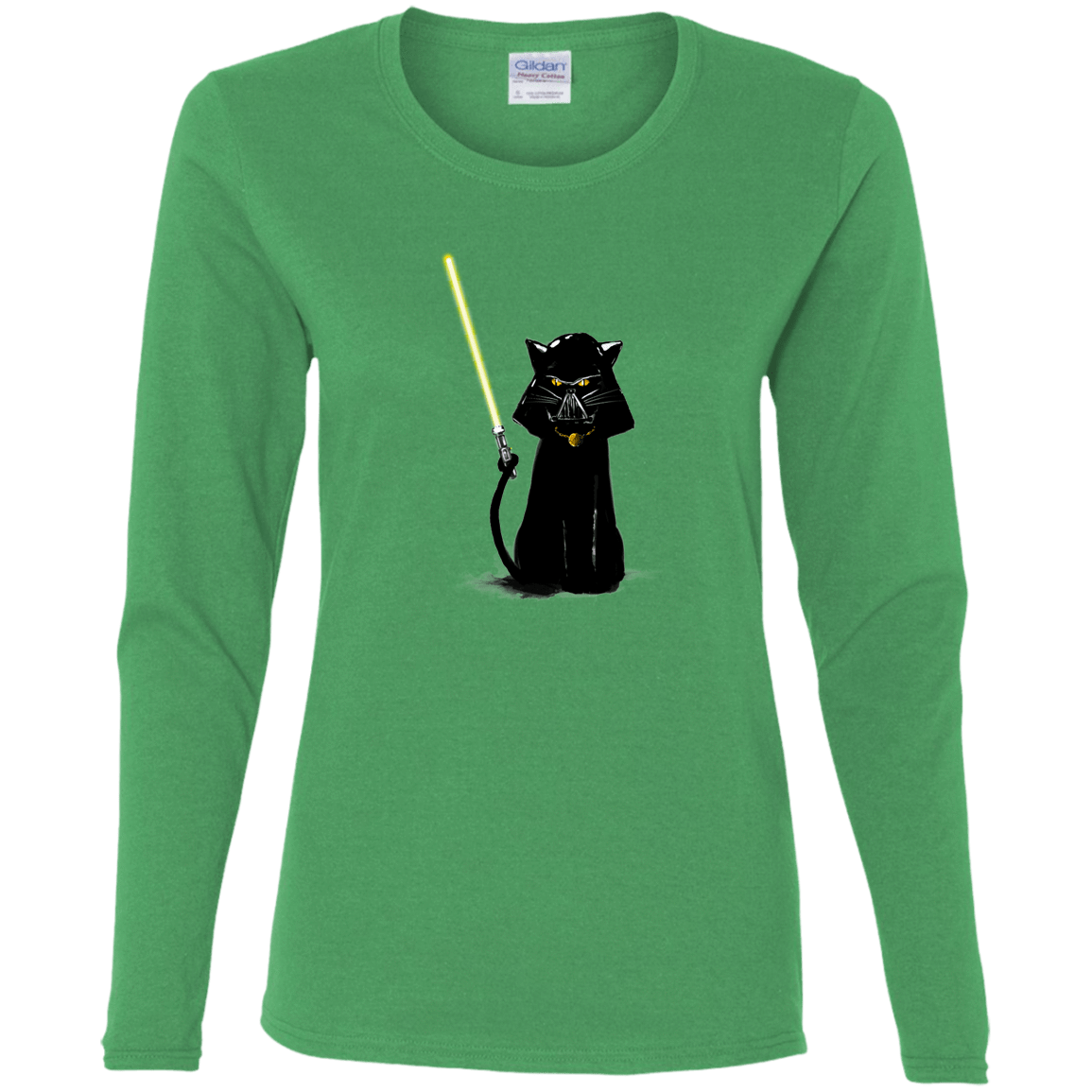 T-Shirts Irish Green / S Cat Vader Women's Long Sleeve T-Shirt