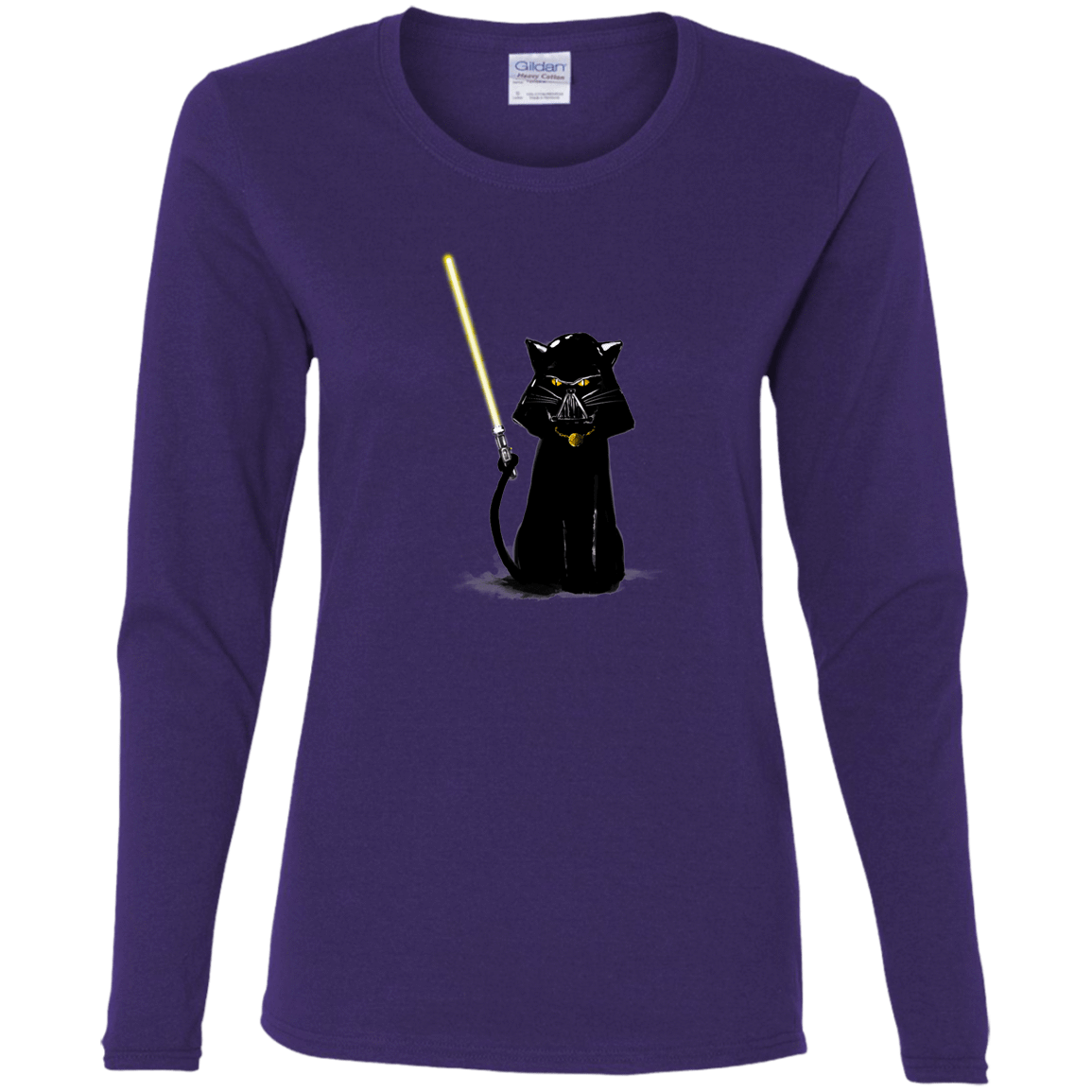 T-Shirts Purple / S Cat Vader Women's Long Sleeve T-Shirt
