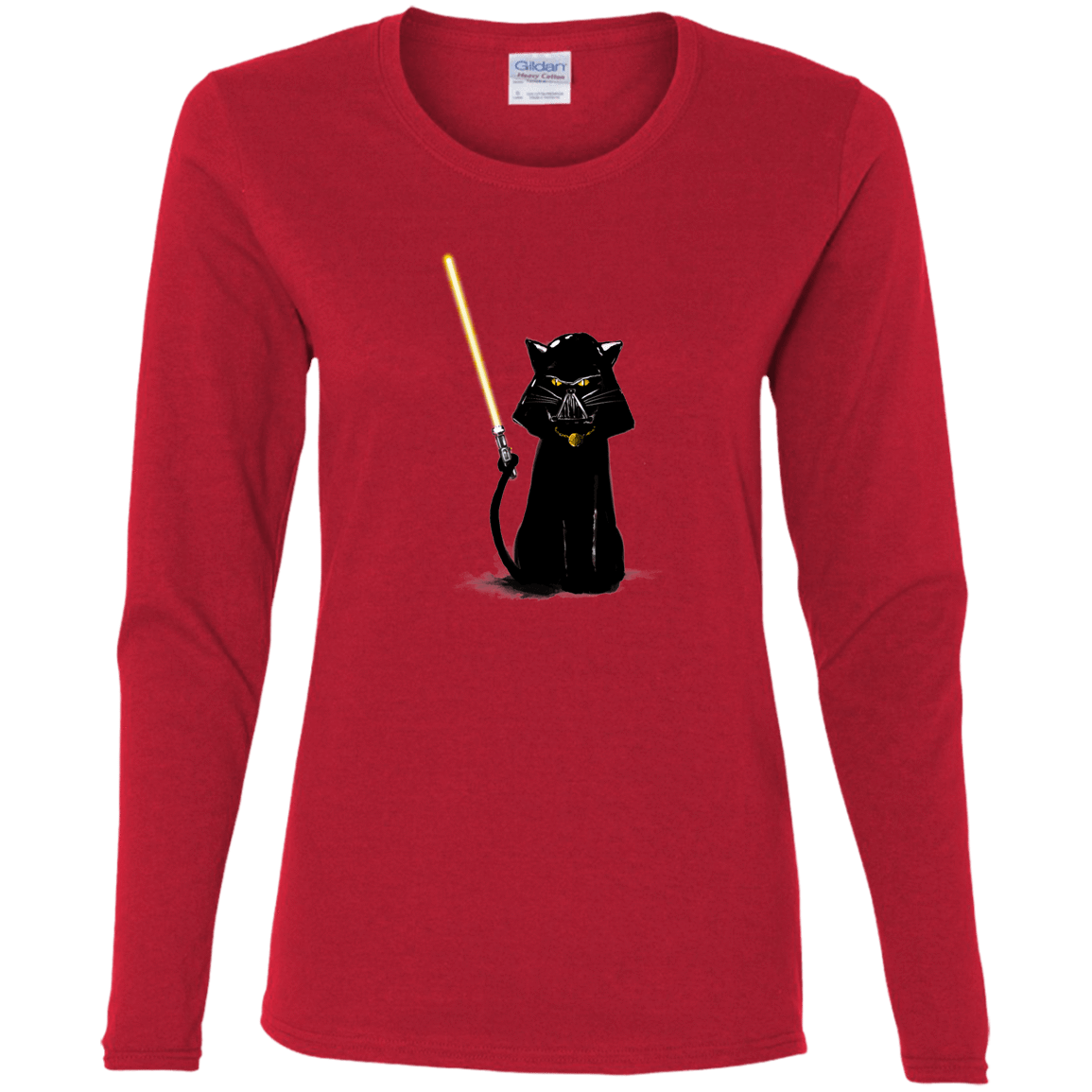 T-Shirts Red / S Cat Vader Women's Long Sleeve T-Shirt