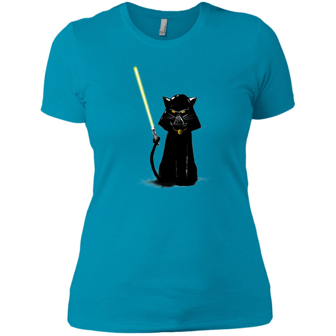 T-Shirts Turquoise / X-Small Cat Vader Women's Premium T-Shirt