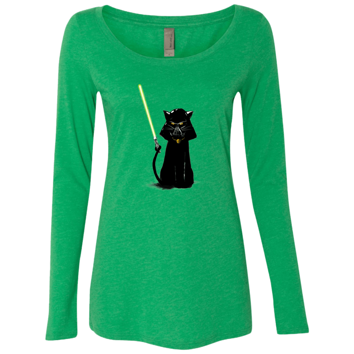 T-Shirts Envy / S Cat Vader Women's Triblend Long Sleeve Shirt