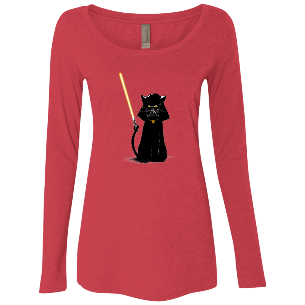 T-Shirts Vintage Red / S Cat Vader Women's Triblend Long Sleeve Shirt