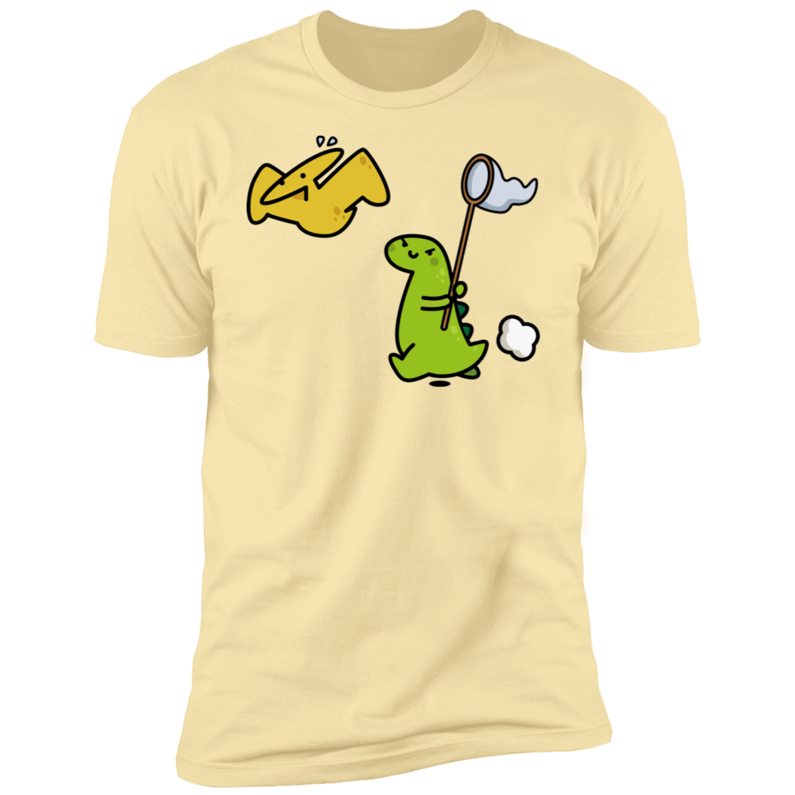 T-Shirts Banana Cream / S Catch A Flying Dino Men's Premium T-Shirt