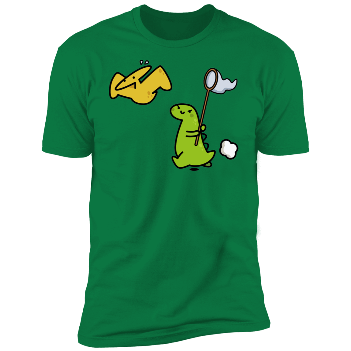 T-Shirts Kelly Green / S Catch A Flying Dino Men's Premium T-Shirt
