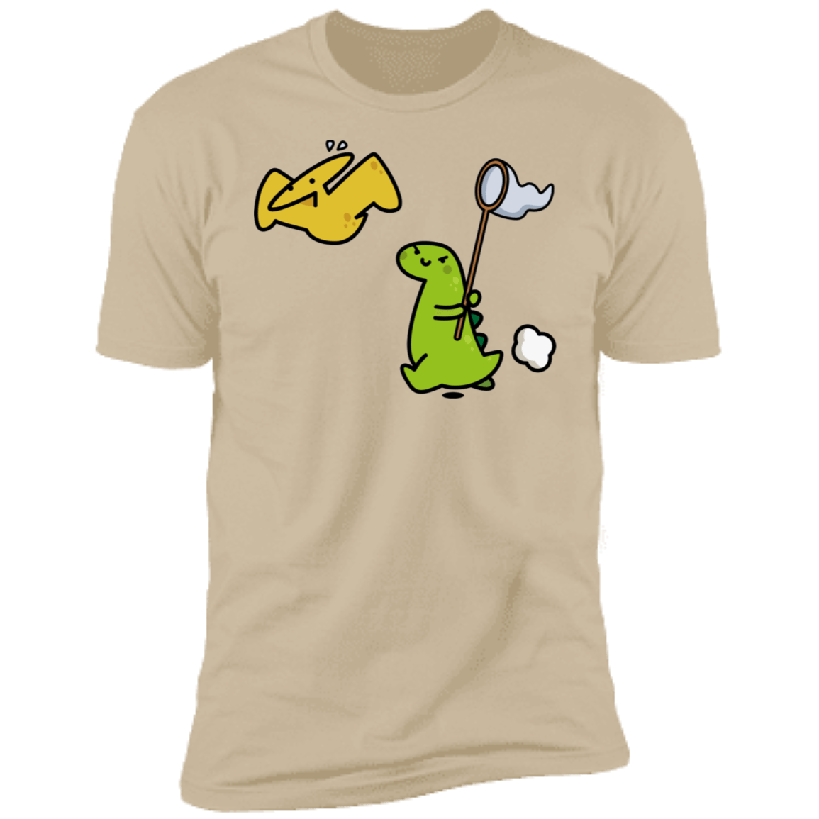 T-Shirts Sand / S Catch A Flying Dino Men's Premium T-Shirt