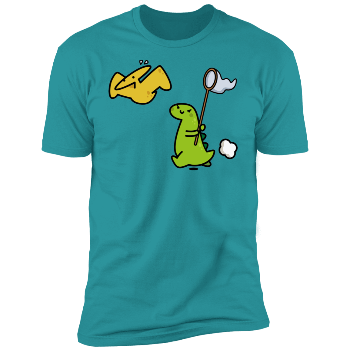 T-Shirts Tahiti Blue / S Catch A Flying Dino Men's Premium T-Shirt