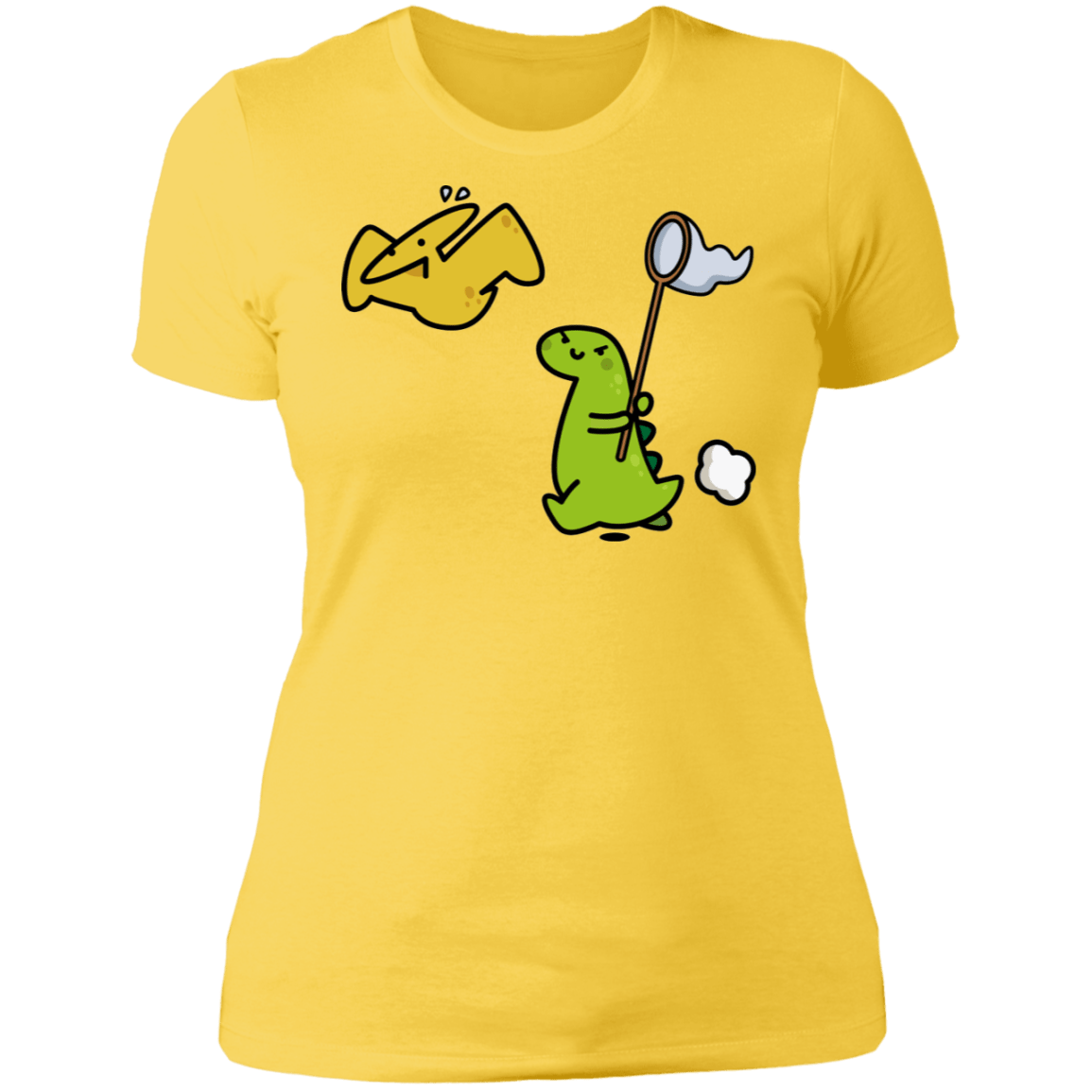 T-Shirts Vibrant Yellow / S Catch A Flying Dino Women's Premium T-Shirt