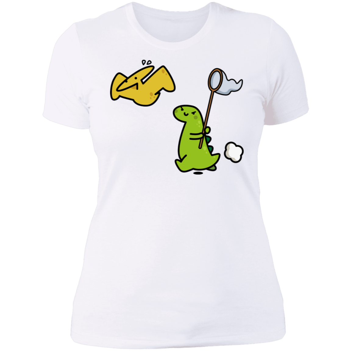 T-Shirts White / S Catch A Flying Dino Women's Premium T-Shirt