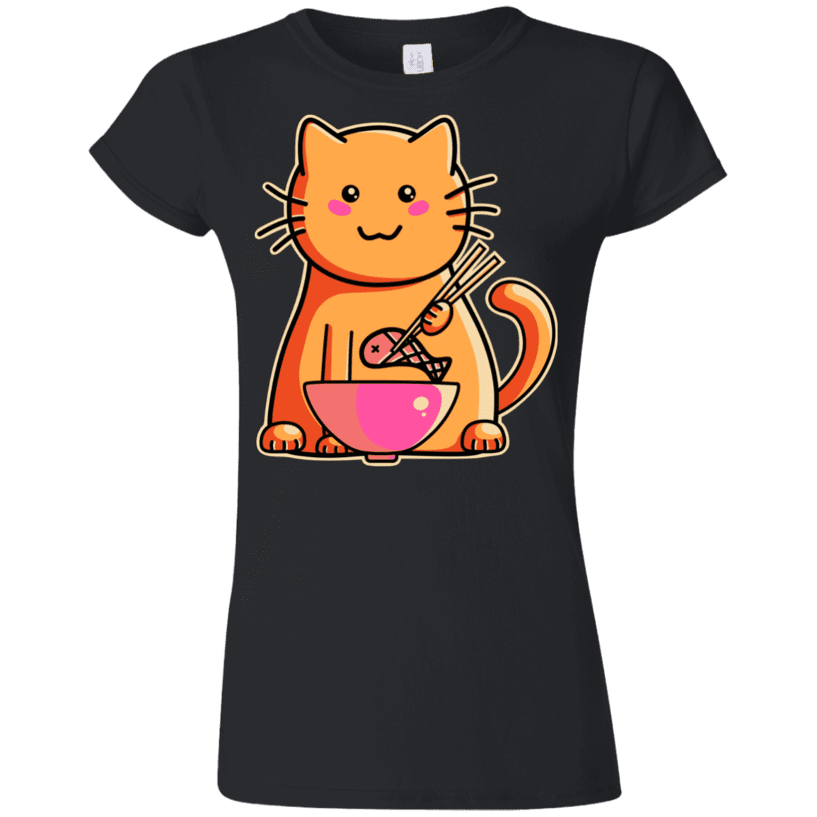 T-Shirts Black / S Cats Favourite Meal Junior Slimmer-Fit T-Shirt