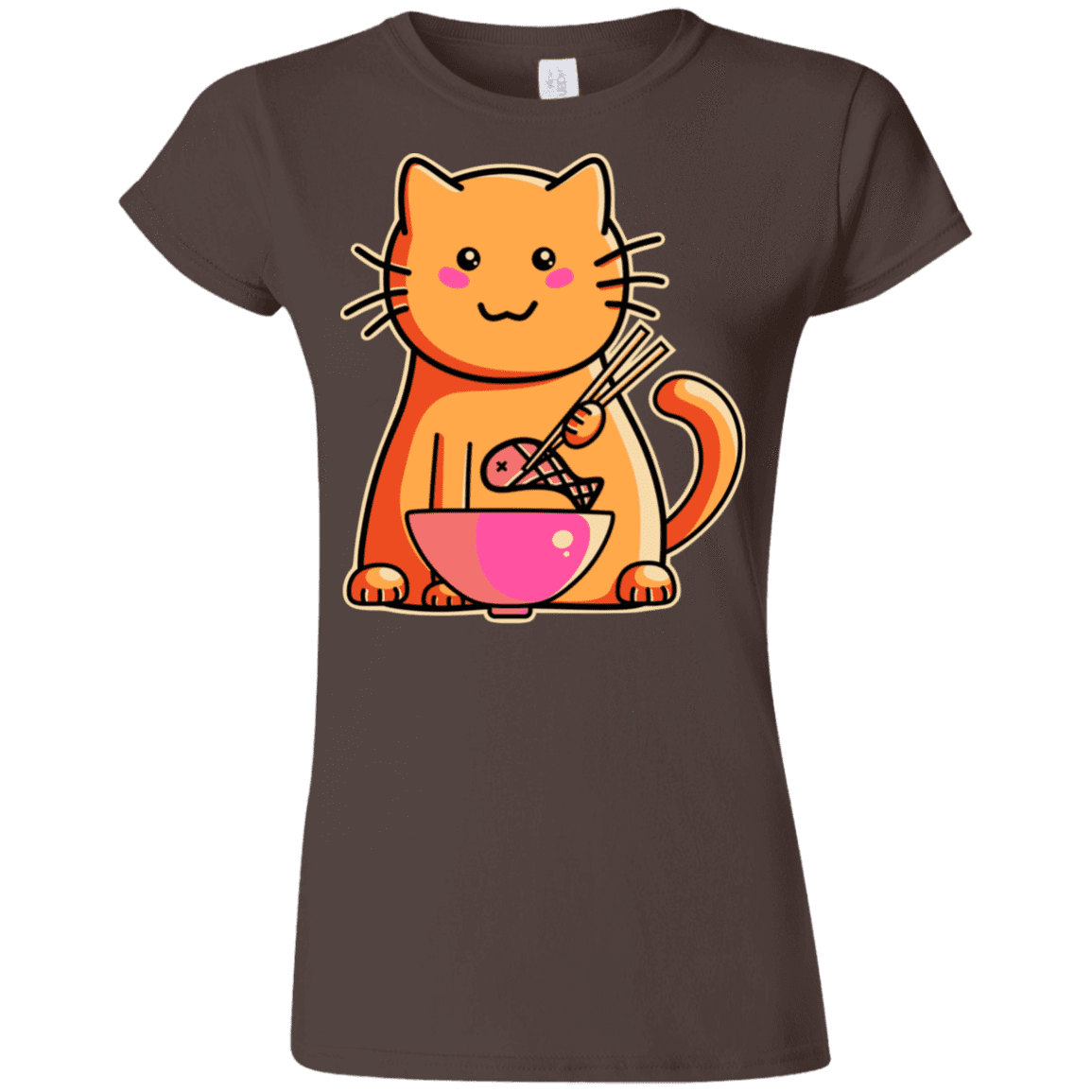 T-Shirts Dark Chocolate / S Cats Favourite Meal Junior Slimmer-Fit T-Shirt