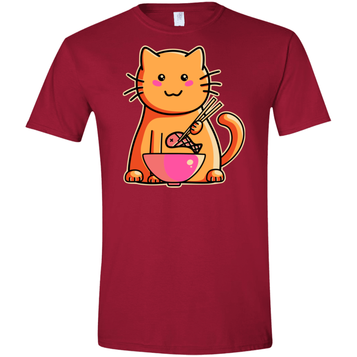 T-Shirts Cardinal Red / S Cats Favourite Meal Men's Semi-Fitted Softstyle