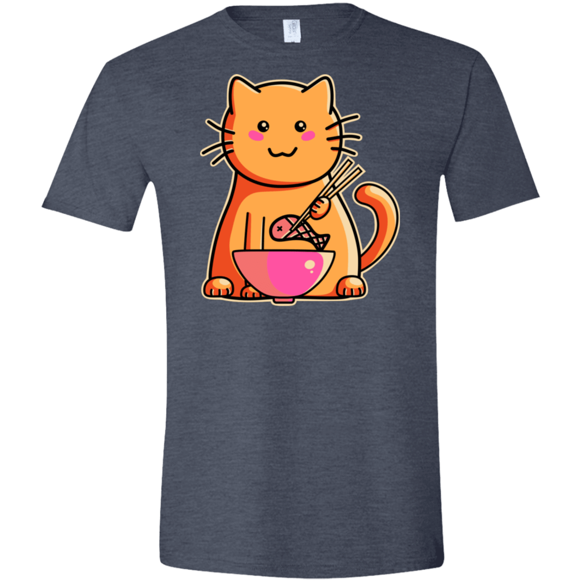 T-Shirts Heather Navy / S Cats Favourite Meal Men's Semi-Fitted Softstyle