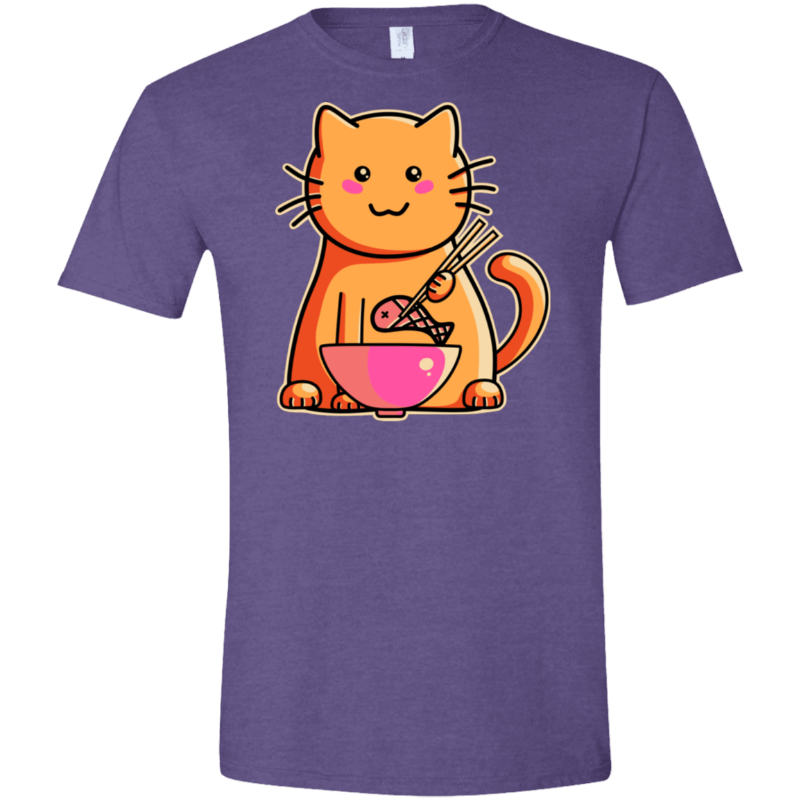 T-Shirts Heather Purple / S Cats Favourite Meal Men's Semi-Fitted Softstyle
