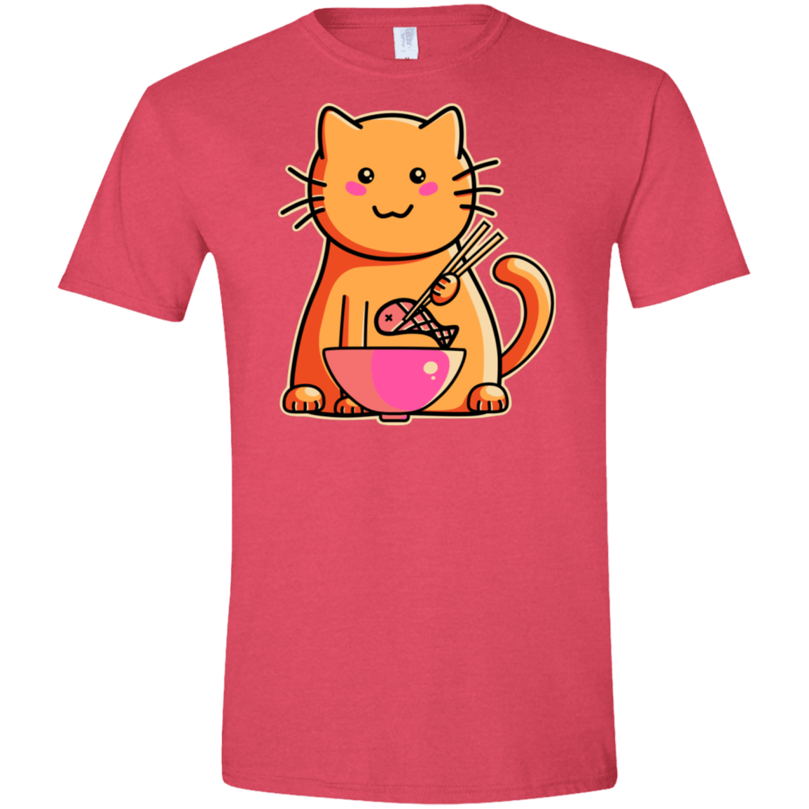 T-Shirts Heather Red / S Cats Favourite Meal Men's Semi-Fitted Softstyle