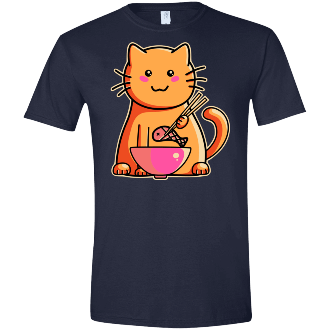 T-Shirts Navy / X-Small Cats Favourite Meal Men's Semi-Fitted Softstyle