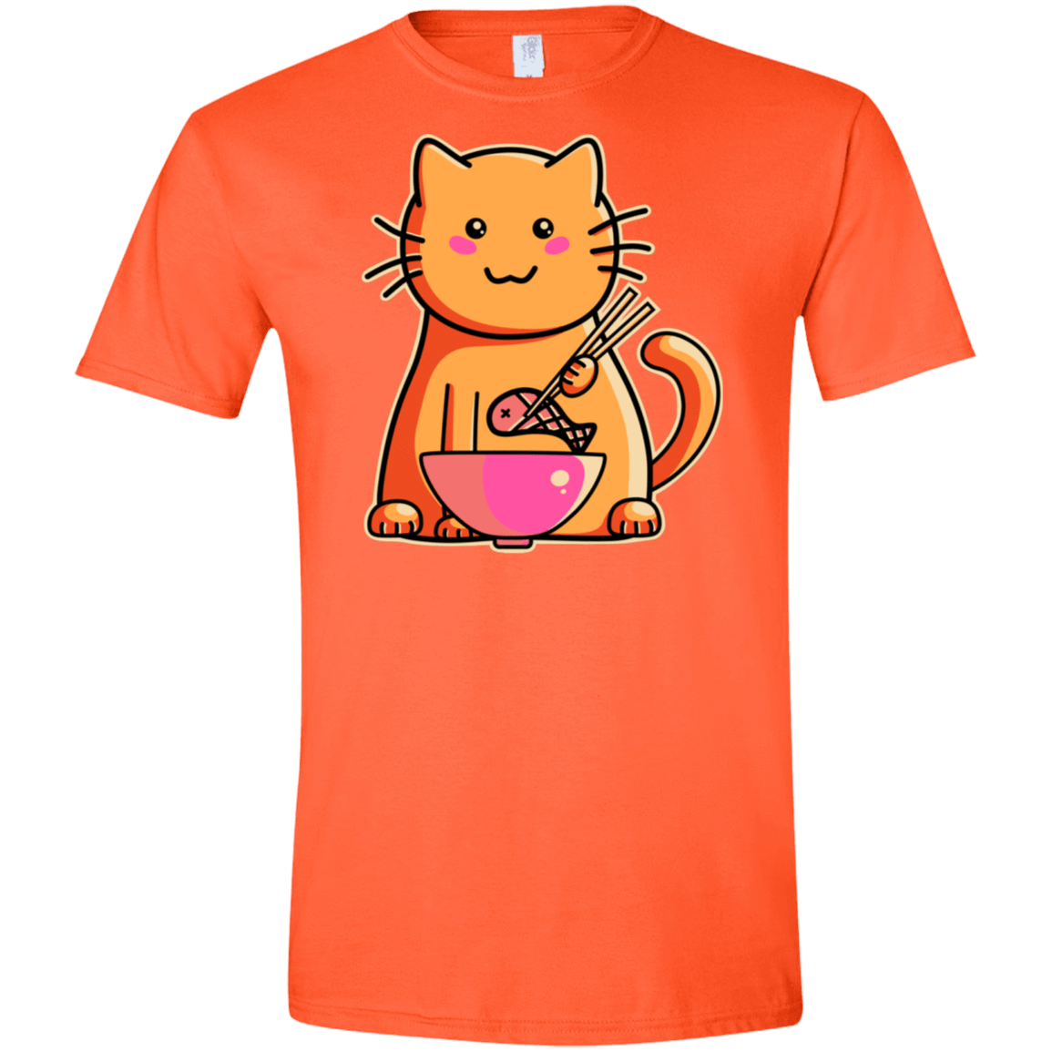 T-Shirts Orange / S Cats Favourite Meal Men's Semi-Fitted Softstyle