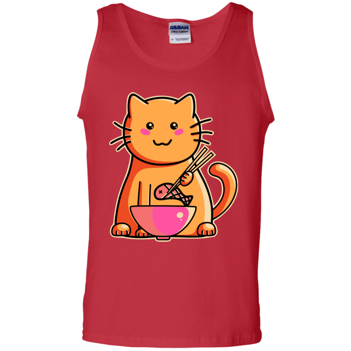 T-Shirts Red / S Cats Favourite Meal Men's Tank Top