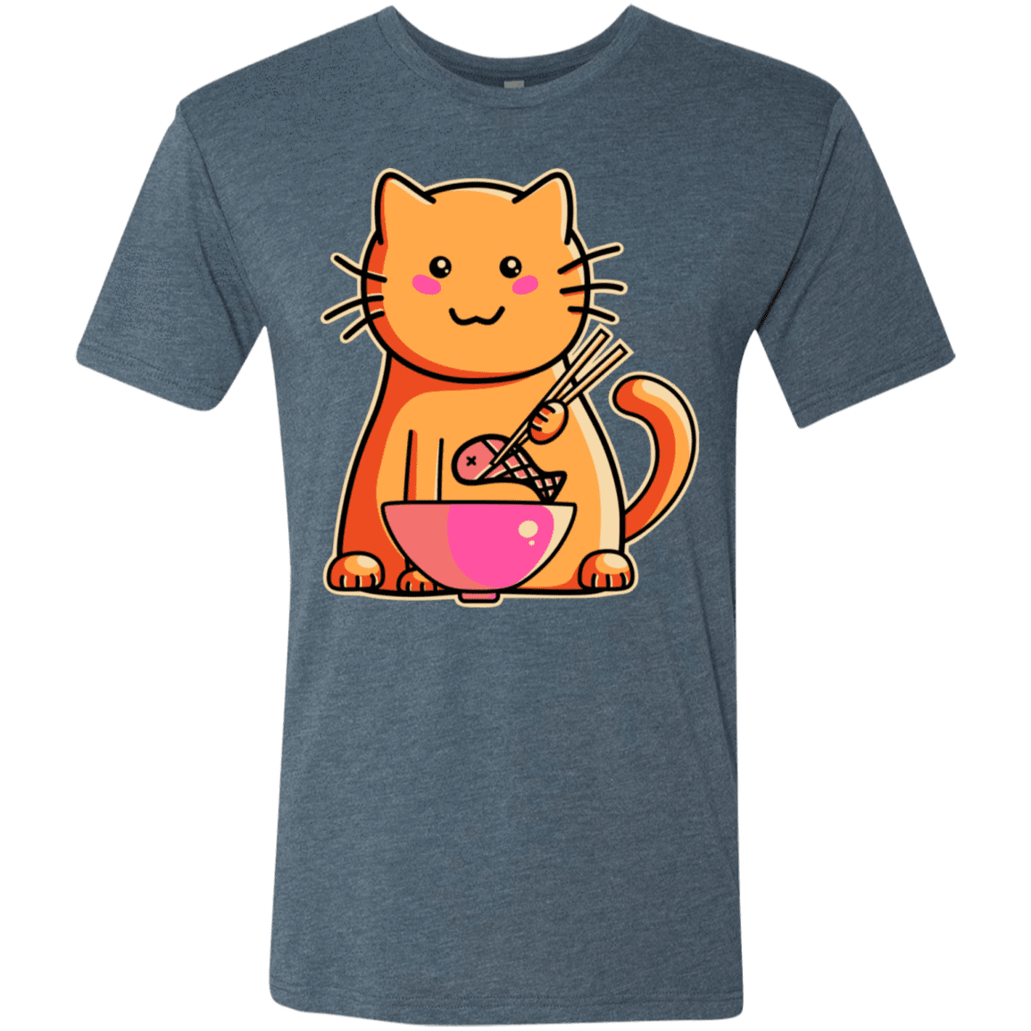 T-Shirts Indigo / S Cats Favourite Meal Men's Triblend T-Shirt