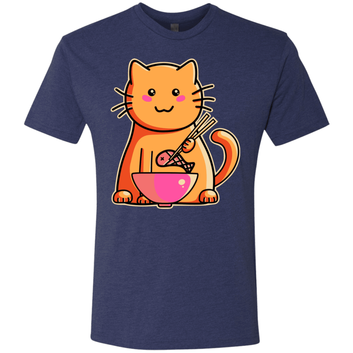 T-Shirts Vintage Navy / S Cats Favourite Meal Men's Triblend T-Shirt